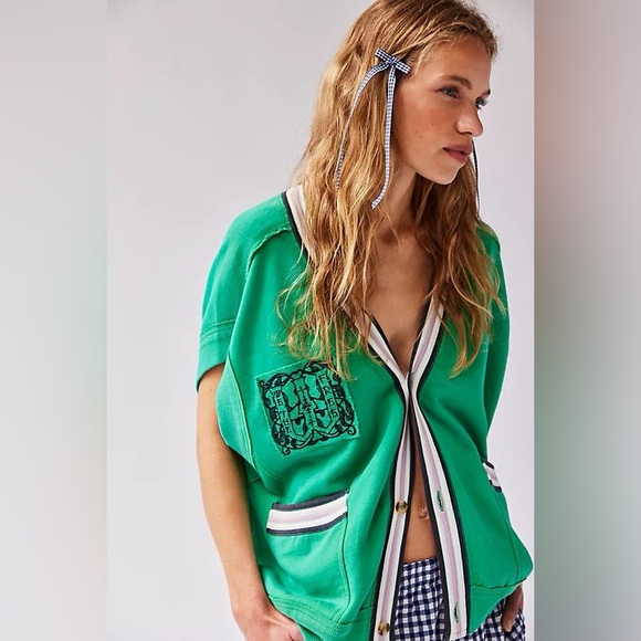 Free People Jordie Printed Bow Set Of 2 - Picture 2 of 3